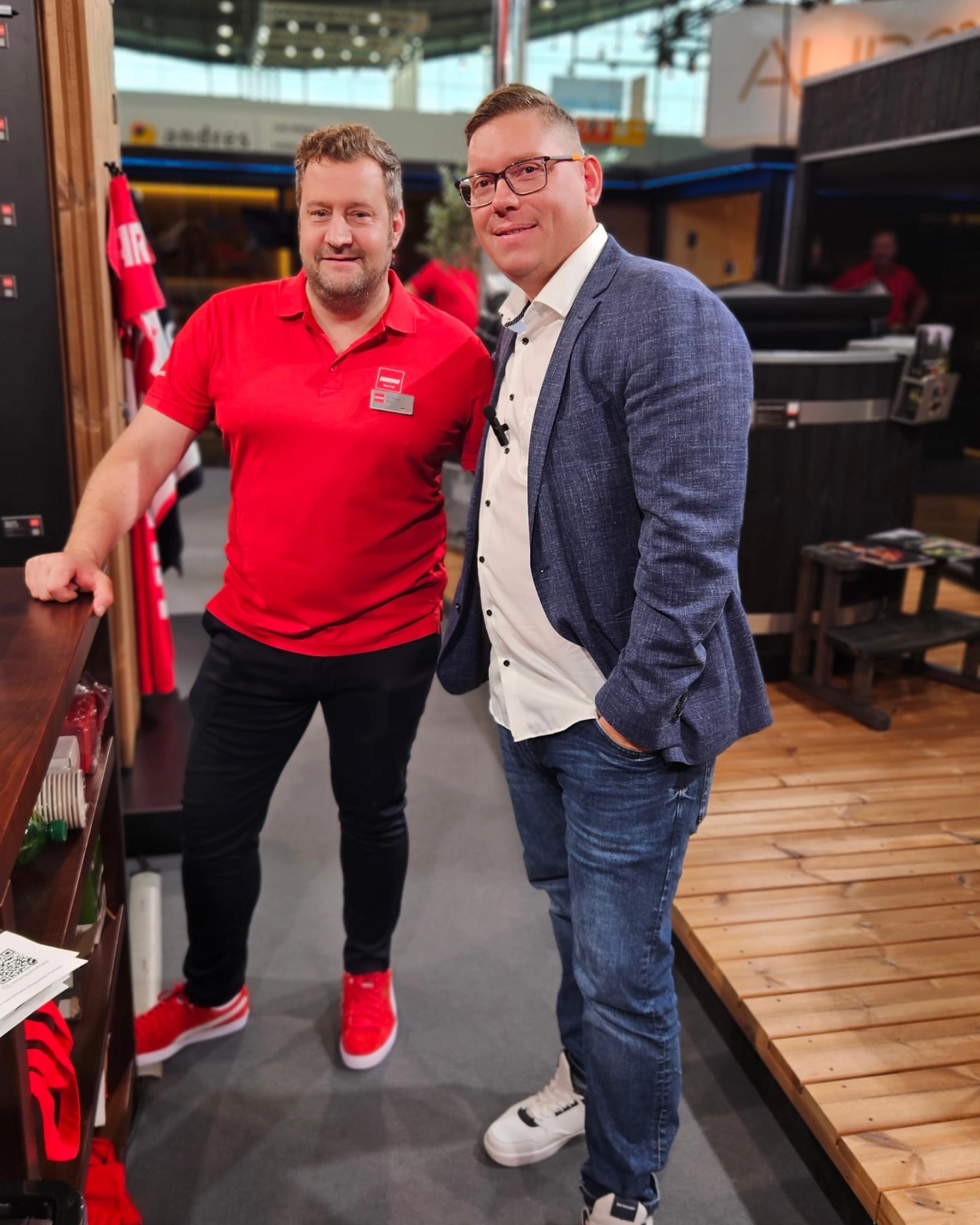 Johann Dyck PEQU GbR zu Besuch bei Interbad Harvia
