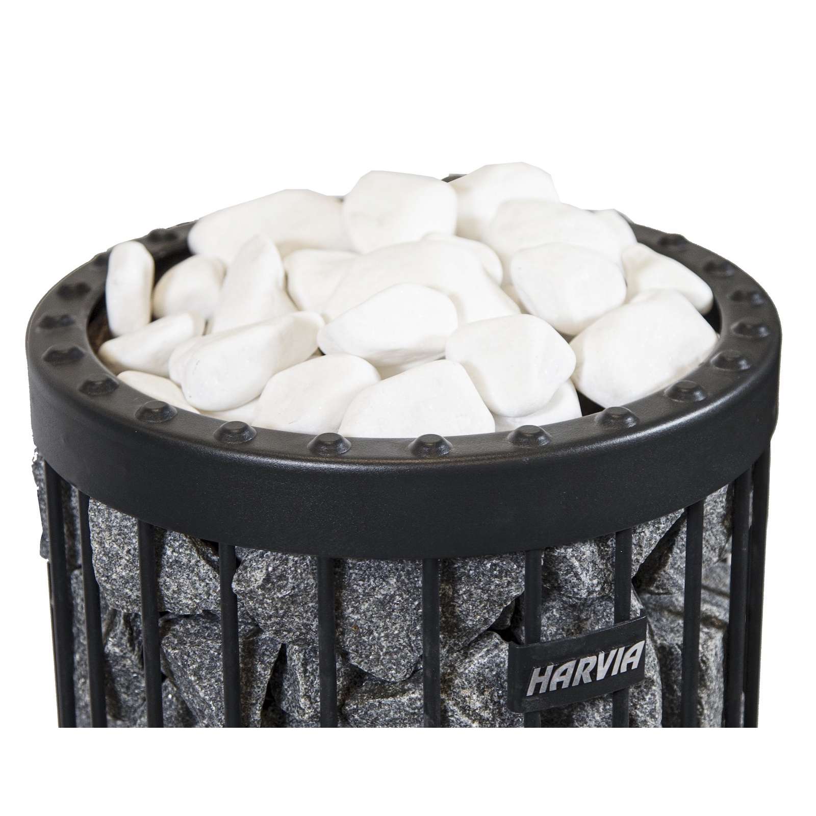 Harvia decoratieve stenen rond wit/rood graniet 10 kg | 5 - 10cm | AC4000 / AC5000