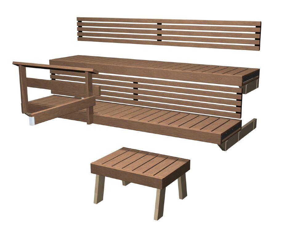 Harvia bankenset | Formule 22 Aspen / Els / Hittebehandelde Aspen | FO2200HA / FO2200LE / FO2200LHA