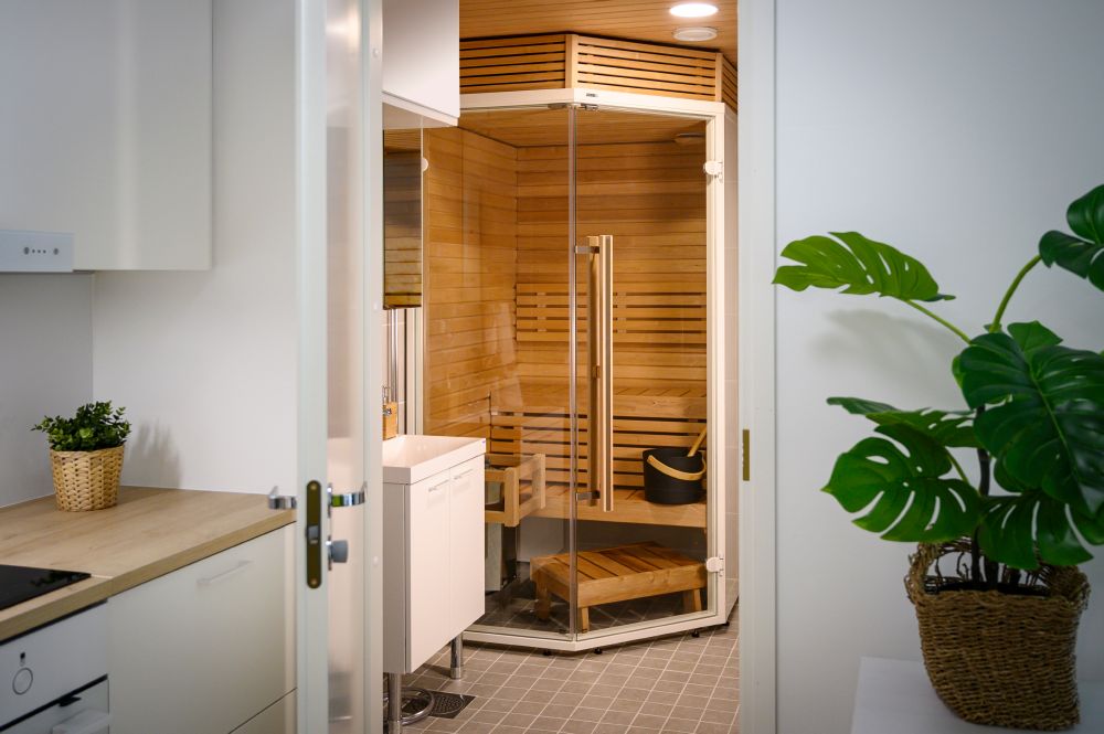 Harvia SIRIUS hoekversie| Badkamer sauna kit | SC1111K / SC1212K / SC1412K