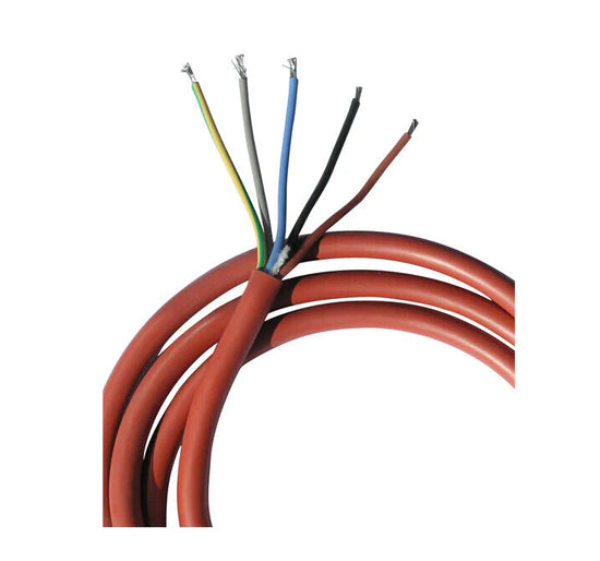 Siliconen kabel / aansluitkabel voor sauna | 5x1,5 / 5x2,5mm²