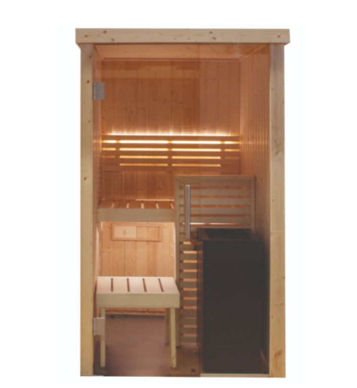 Harvia Variant View Mini | Innensauna Fichtenholz Bausatz |  121 x 118,3 x 202 cm (B/T/H) | S1212SV