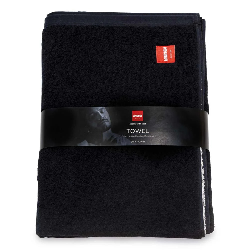Harvia handdoek #healingwithheat 90 x 170 cm Zwart | SAC80400