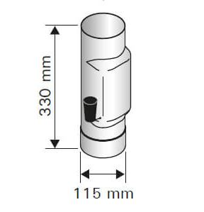Harvia WZ115030SP | Gasklep RVS schoorsteenmodel 115 mm | WZ115030SP