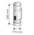 Harvia WZ115030SP | Gasklep RVS schoorsteenmodel 115 mm | WZ115030SP