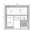 Harvia Variant Uitzicht Sauna S | Binnensauna sparrenhout kit | 164 x 161 x 202 cm (B/D/H) | S1616SV